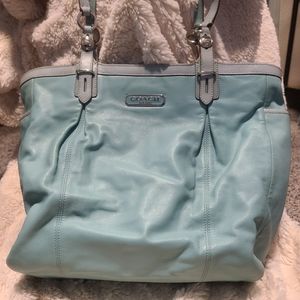 COACH Robin's egg blue tote